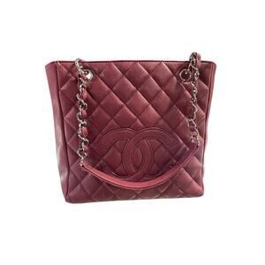 Chanel PST Quilted Caviar Leather Petit Shopping Tote Bag (15468)